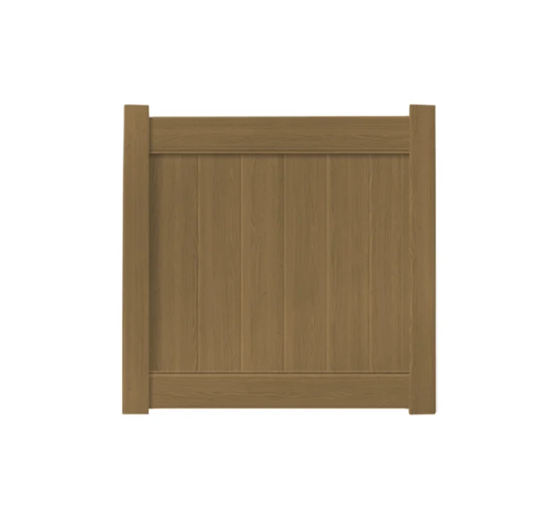 4' x 4' Natural Cedar Single Swing Vinyl Gate