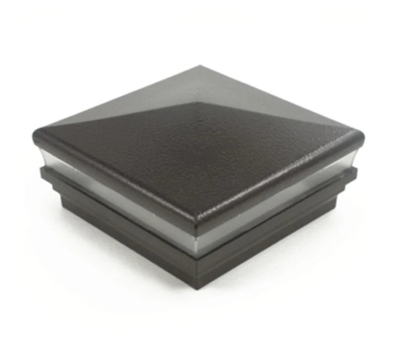 4" x 4" Neptune Low Voltage Light Post Cap (Box of 6) Almond