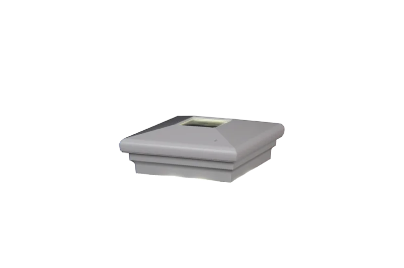 4" x 4" Neptune Solar Collecting Post Cap with Accessory Connection White