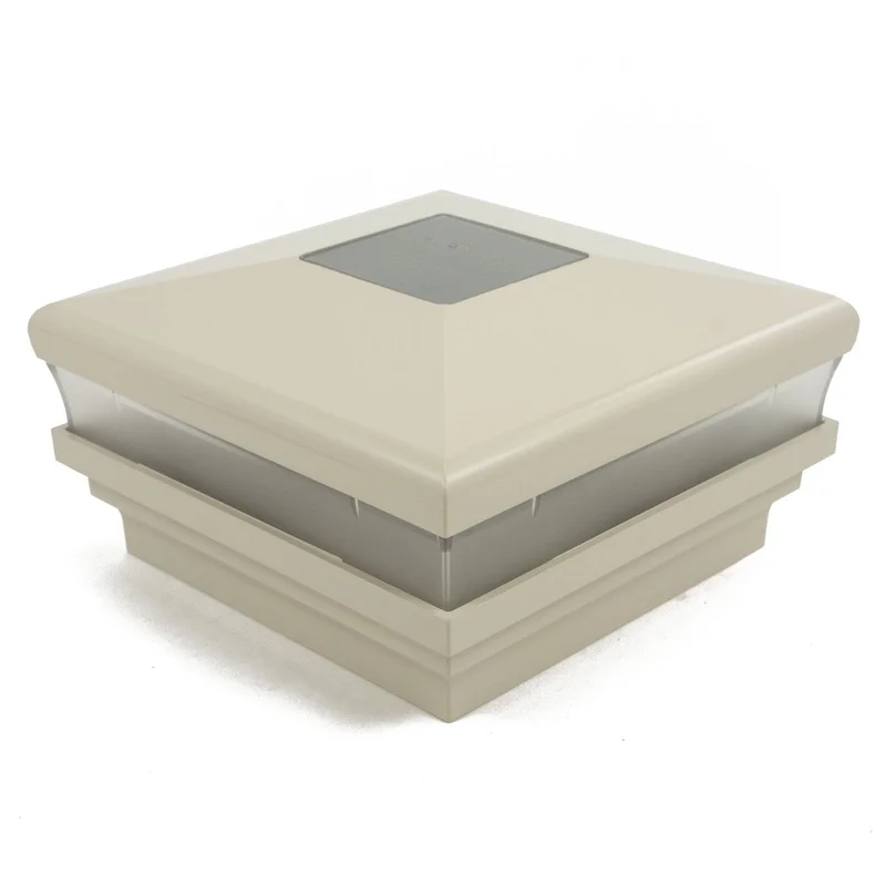 4" x 4" Neptune Solar Light Post Cap (Box of 6) Almond