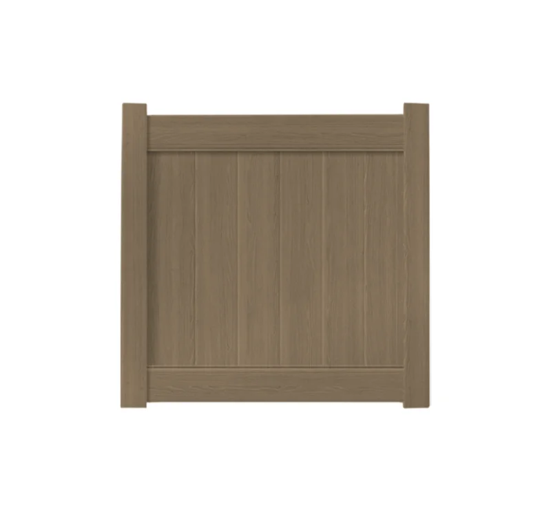 4 x 4 Weathered Cedar Single Swing Vinyl Gate