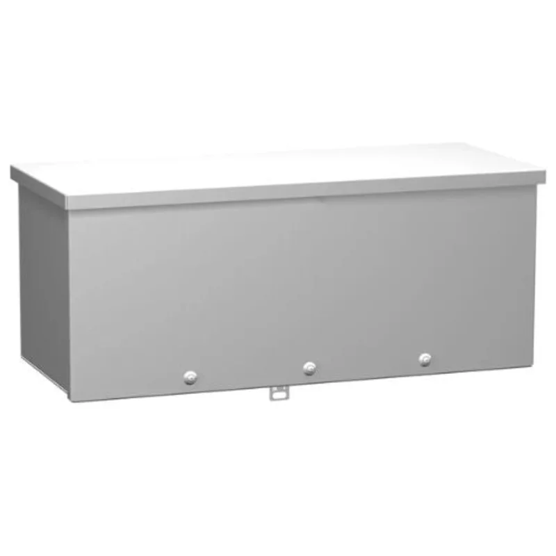 4" x 4" x 24" Type 3R Wiring Trough Box Gray C3RWT424