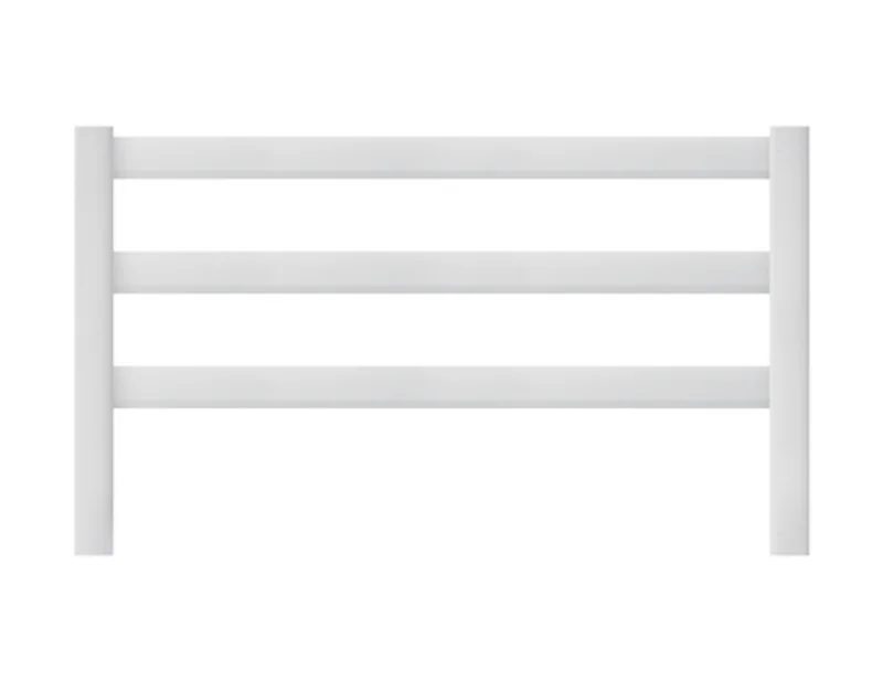 4' x 5' Ranch Rail Single Swing Vinyl Fence Gate White (K-19A)
