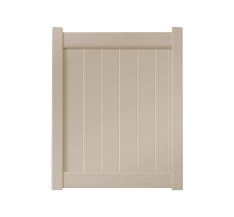 4 x 5 Sandstone Single Swing Vinyl Gate