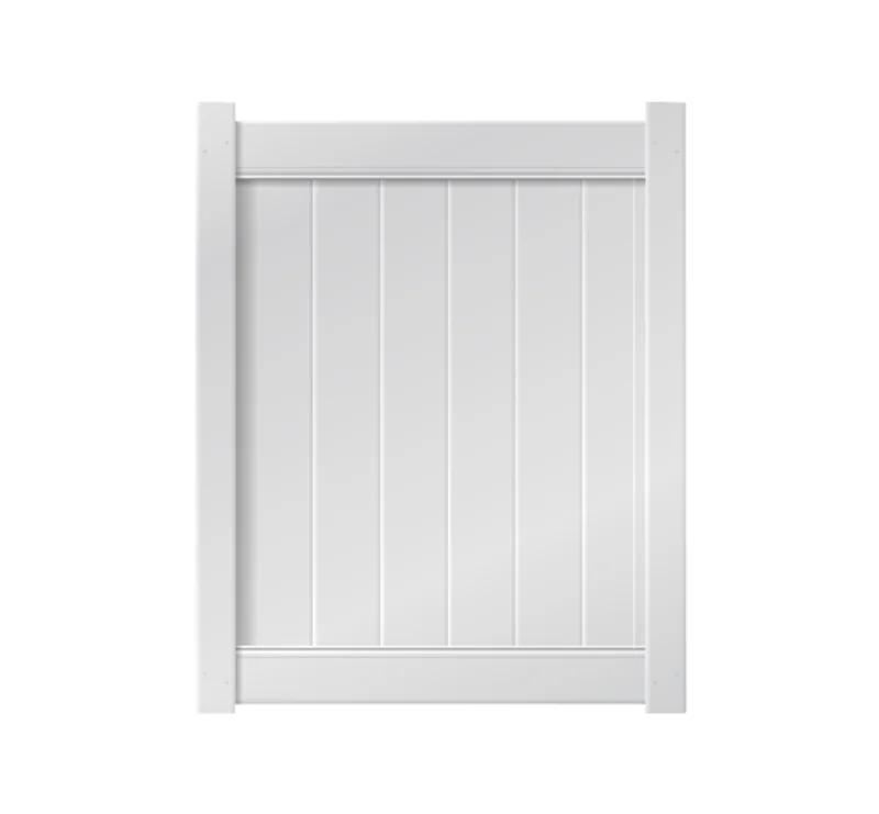 4 x 5 White Single Swing Vinyl Gate