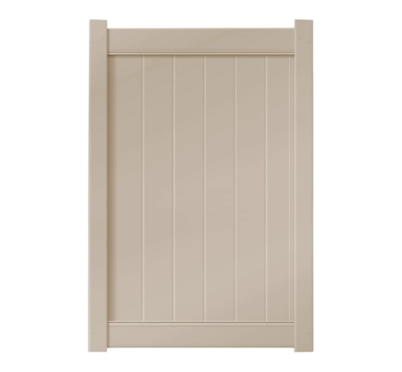 4 x 6 Sandstone Single Swing Vinyl Gate