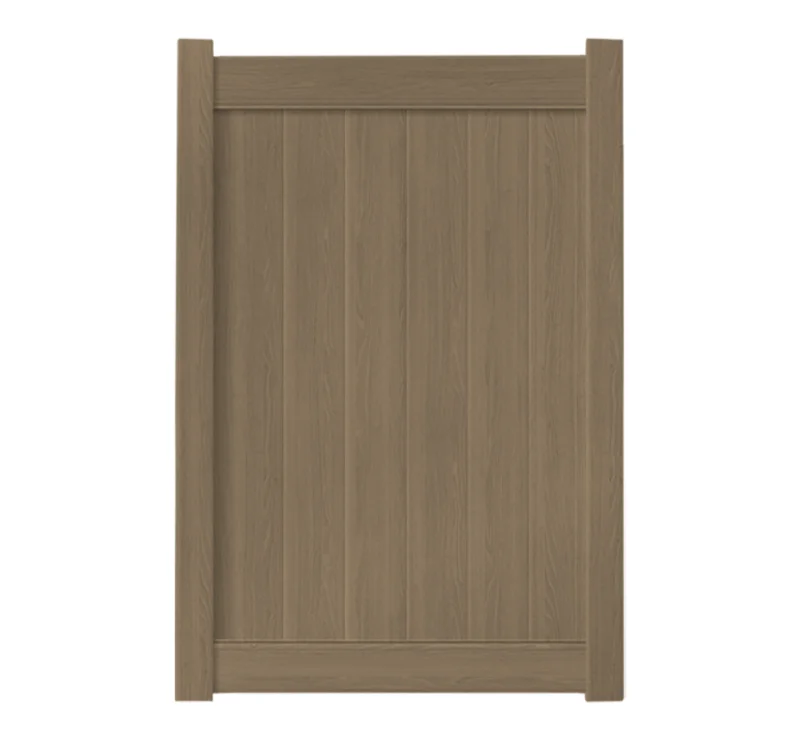 4 x 6 Weathered Cedar Single Swing Vinyl Gate