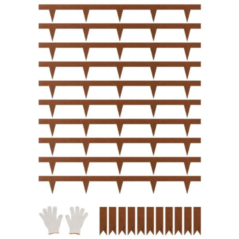 40 x 4.5 Inch Weather-Resistant Garden Edging Border Steel Landscape Edging J40X4.5in-10 (Pack of 10)