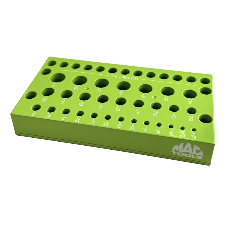 42-Slot Magnetic Drill Bit Holder - Green