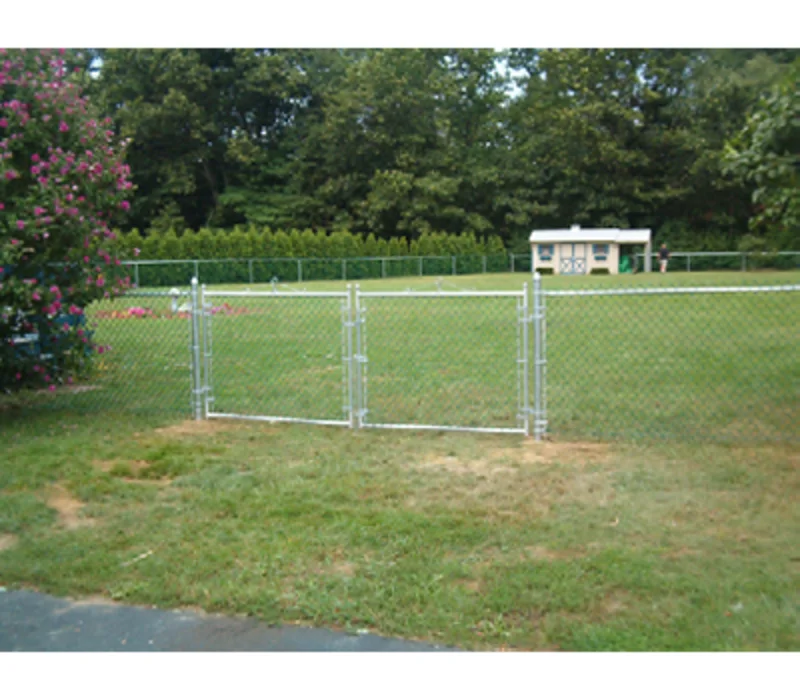 42" Tall - Residential Galvanized Chain Link Double Drive Gate