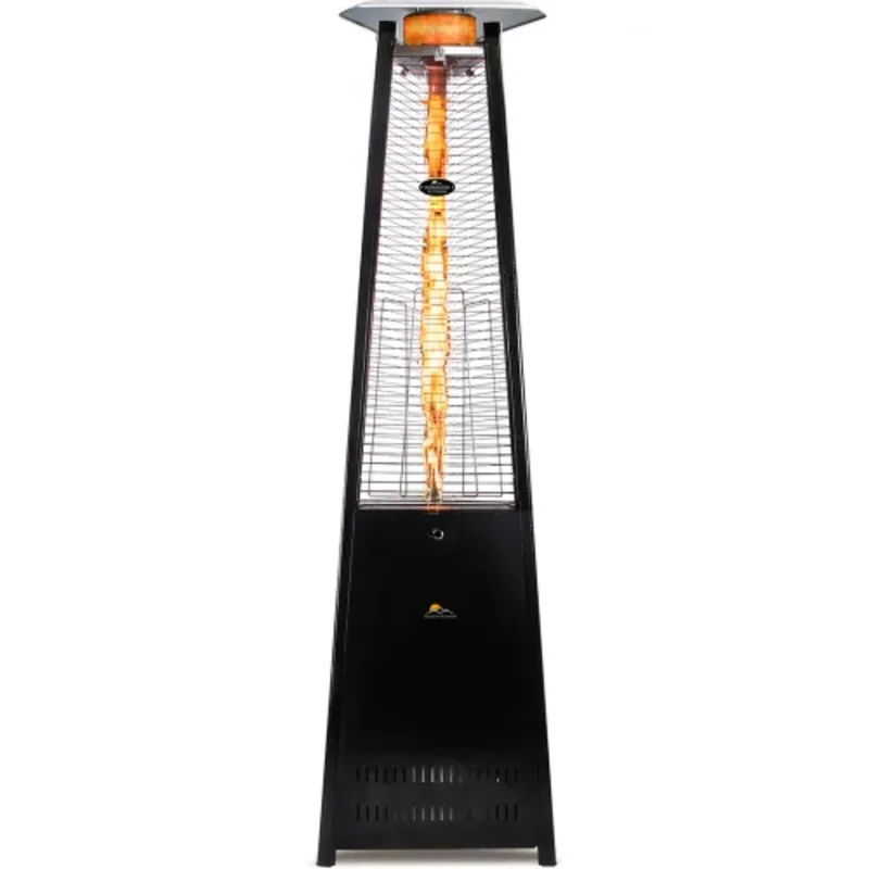 42000 BTU Triangle Elevate Flame Tower Heater Hammered Black OH-BL42-8M