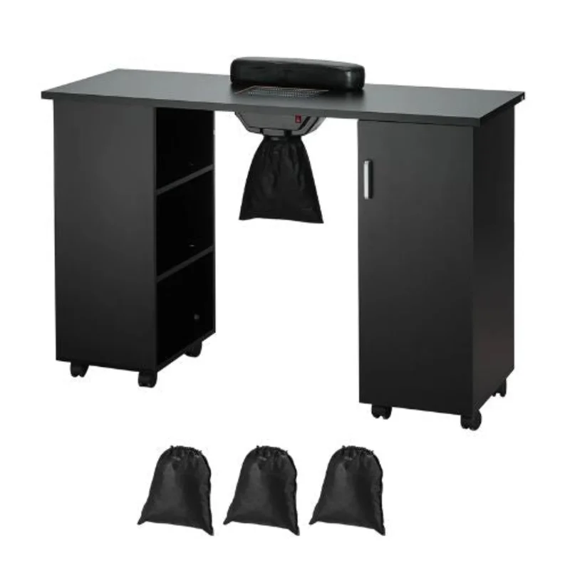 43In Marble Console Table with Power Outlet, Narrow Sofa Table, Modern Iron Frame, Anti-Tip Design