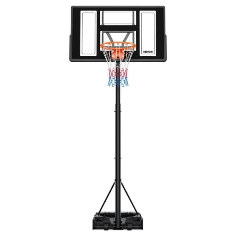 44" Adjustable Basketball Hoop with Rolling Wheels for Kids Teens Adults