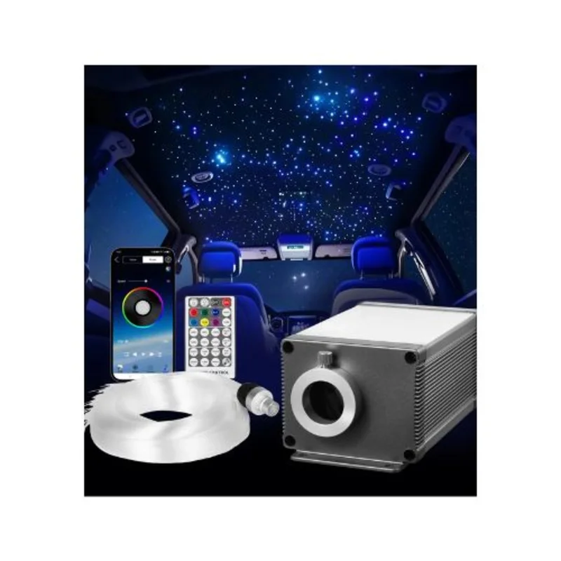 450PCS Fiber Optic Star Ceiling Light Bluetooth App Controlled Starlight Headliner Lighting Kit & Remote Control