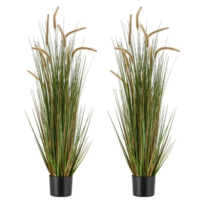 47 In Artificial Grass Plant Horsetail Reed Grass in Pot for Indoor&Outdoor