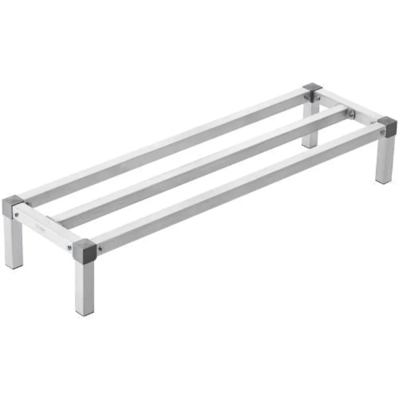 48 In Aluminum Dunnage Rack 1000 lbs Capacity All-Welded, for Restaurants, Kitchens and Garages ( Assembled Type)