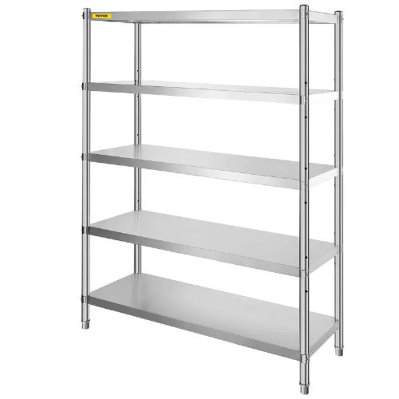 48 X 18 In Stainless Steel Shelving 5 Tier Adjustable Shelf Storage for Kitchen RK48-5T