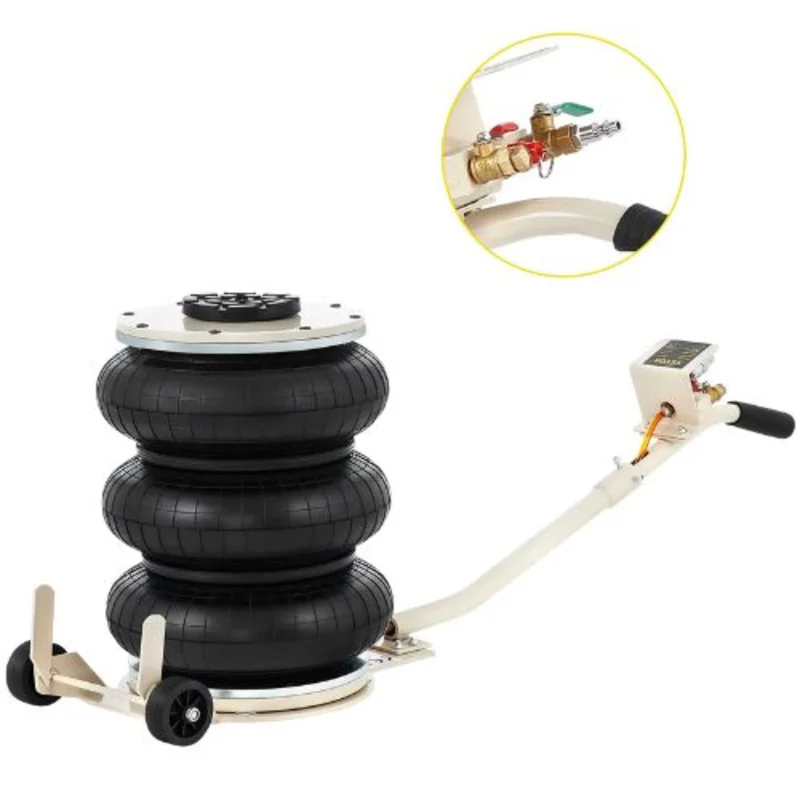 4999.9 kg Triple Bag Air Jack for Cars Garages Repair 5T-999.9