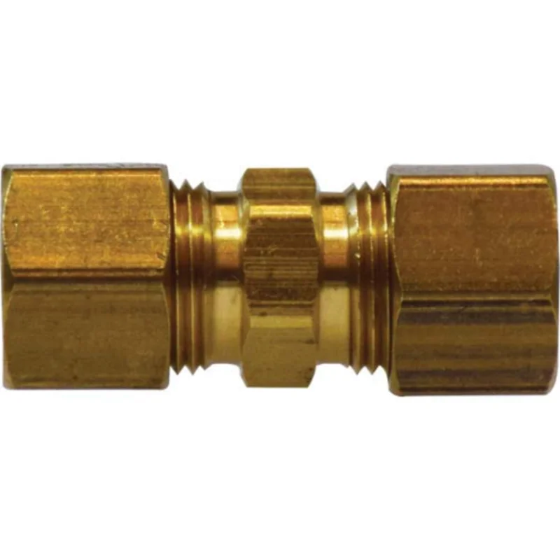 5/16 Inch 5/16 Inch Compression Thermoplastic Tubing Union Brass 18065
