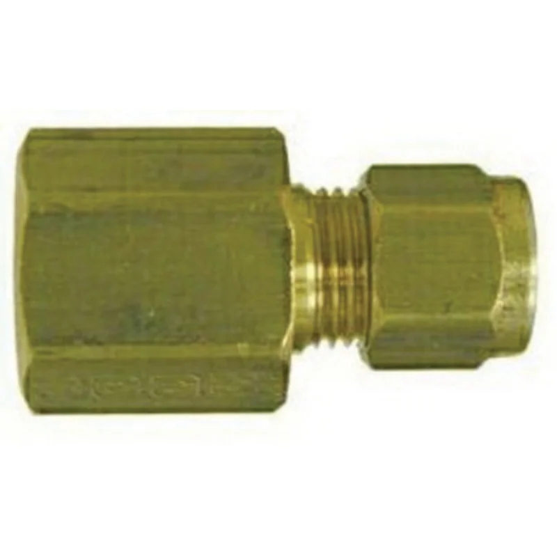 5/16 Inch Compression 3/8 Inch FPT Aluminum Brass Adapter 18151