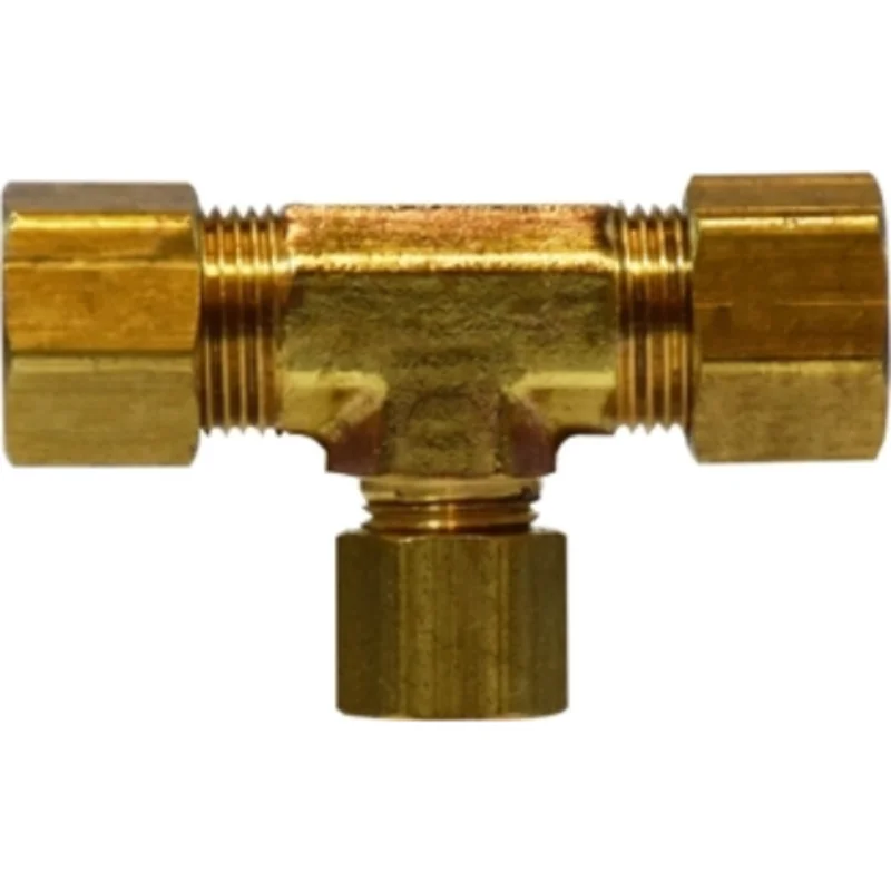 5/16 Inch Compression 5/16 Inch 1/4 Inch Reducing Tee Brass 00084-050504