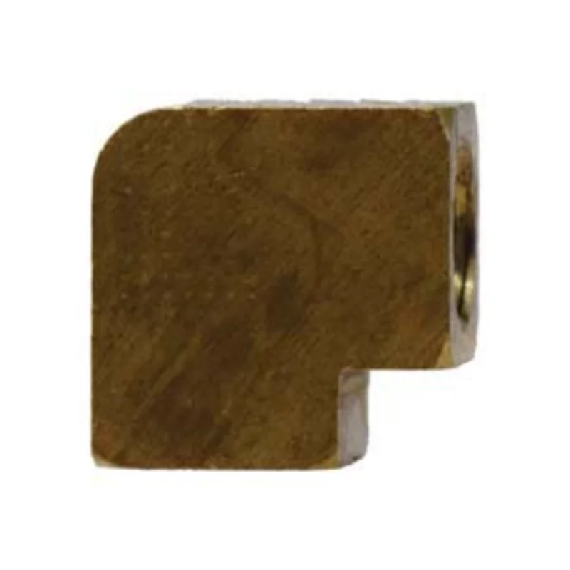 5/16 Inch Female Inverted Flared 1/8 Inch FNPTF Brass FIP Elbow 12111