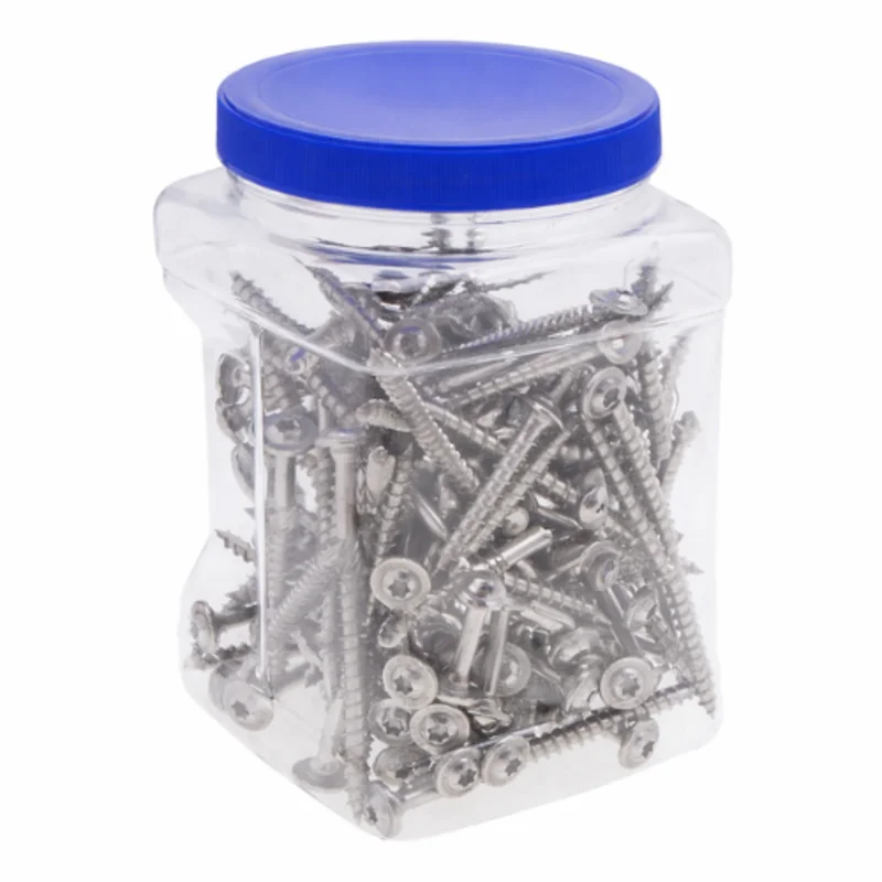 5/16 X 4 Inch Star Drive Round Washer Head Wood Screw Stainless Steel MGRK4SS (Pack of 100)