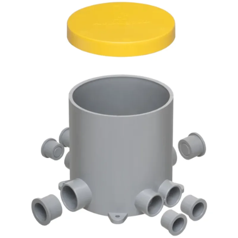 5.5 Inch Non Metallic Concrete Floor Outlet And Low Voltage Box FLBC5500