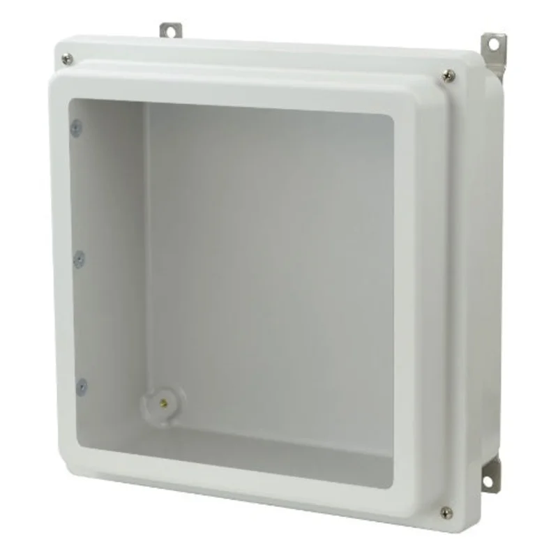 5.75 Inch Depth Screw AM-R Series JIC Size Fiberglass Enclosure with Windows AM1224RW