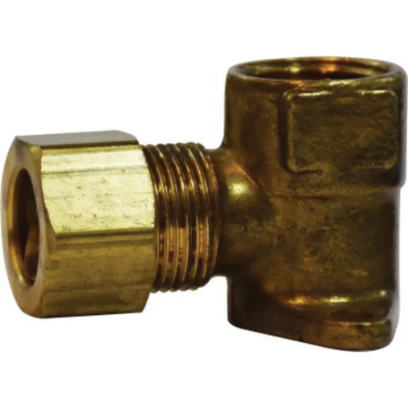 5/8 Inch Compression 1/2 Inch FIP Drop Ear Elbow for Pipe Connections Brass 18271