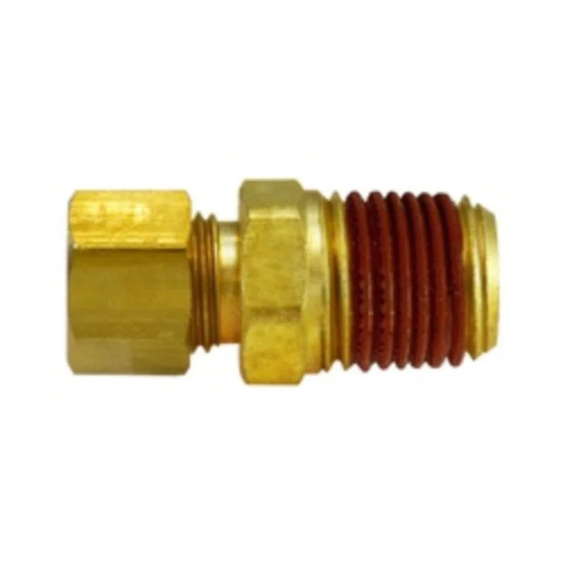 5/8 Inch Compression 3/8 Inch Male NPTF w/ sealant Connector Brass 00068-1006-001