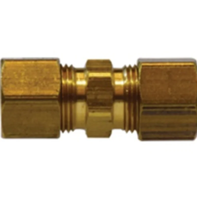 5/8 Inch Compression 5/8 Inch Drilled Thru Union Connector for Fluid and Gas Systems Brass 18069D