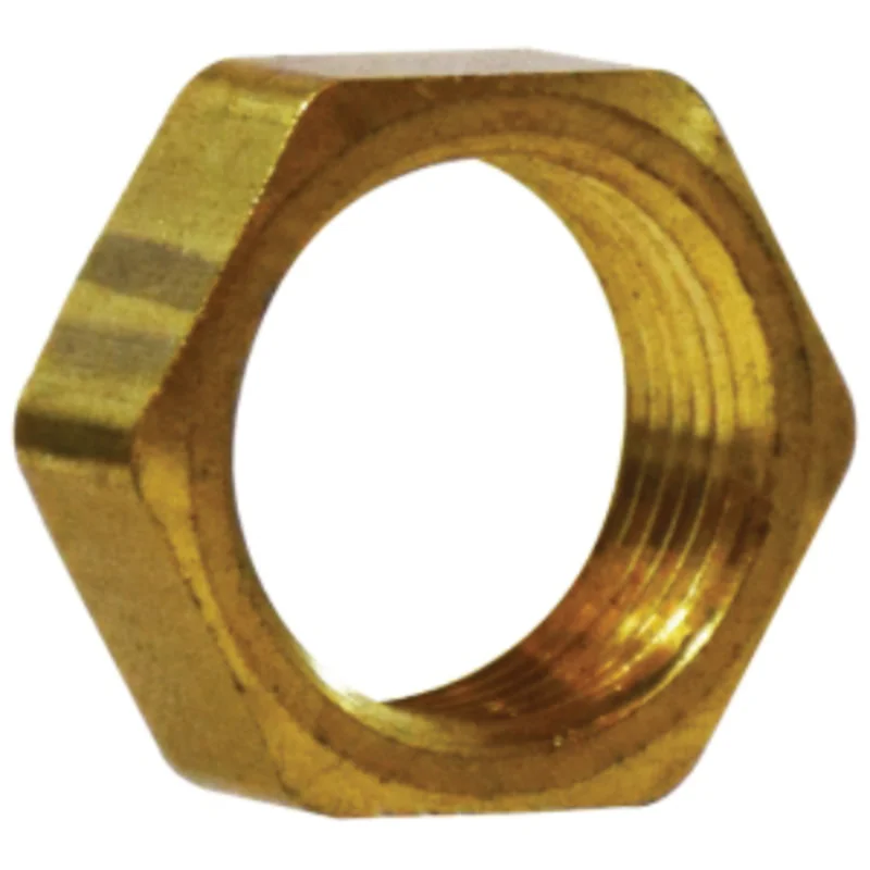 5/8 Inch Compression Bulkhead Nut for Secure Panel Mount Connections Brass 18112