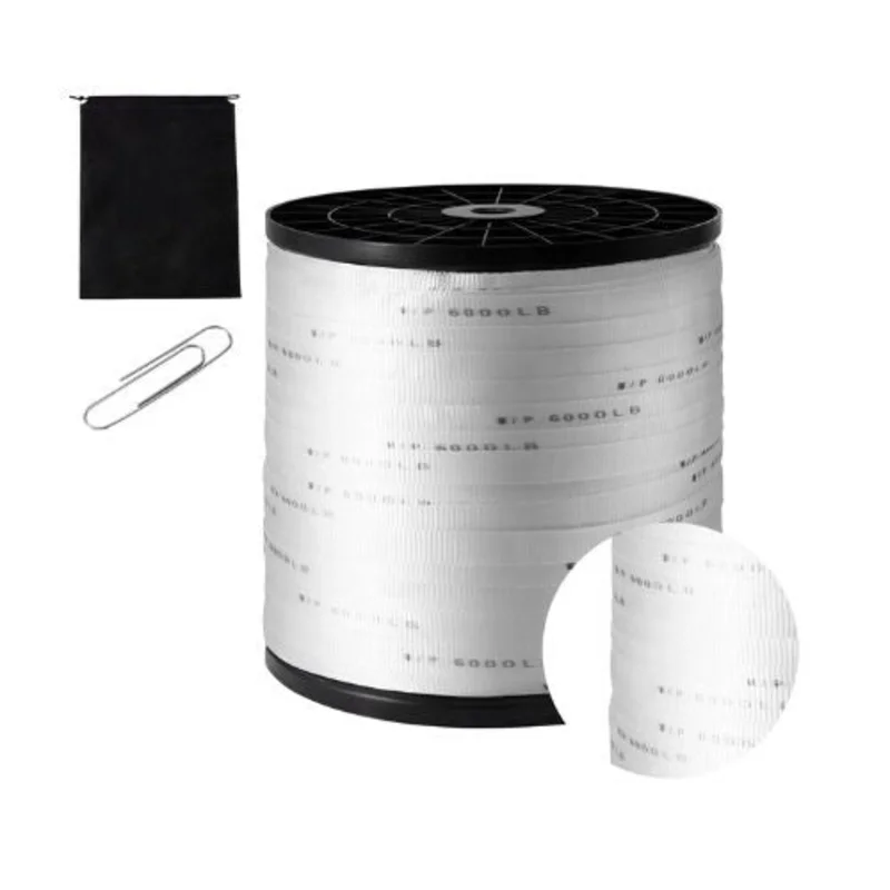 5/8" x 630' Flat Rope Polyester Printed Webbing Cable Pulling Tape