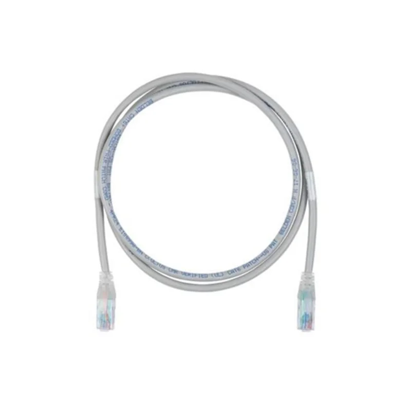 5' Belden CA21108005 24 AWG 4 Pair Solid Bare Copper Category 6A Gray 10GX Patch Cord