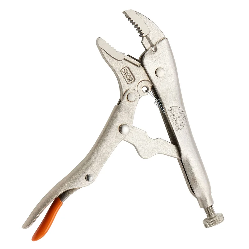 5" Curved Jaw Trigger Release Locking Pliers - Orange