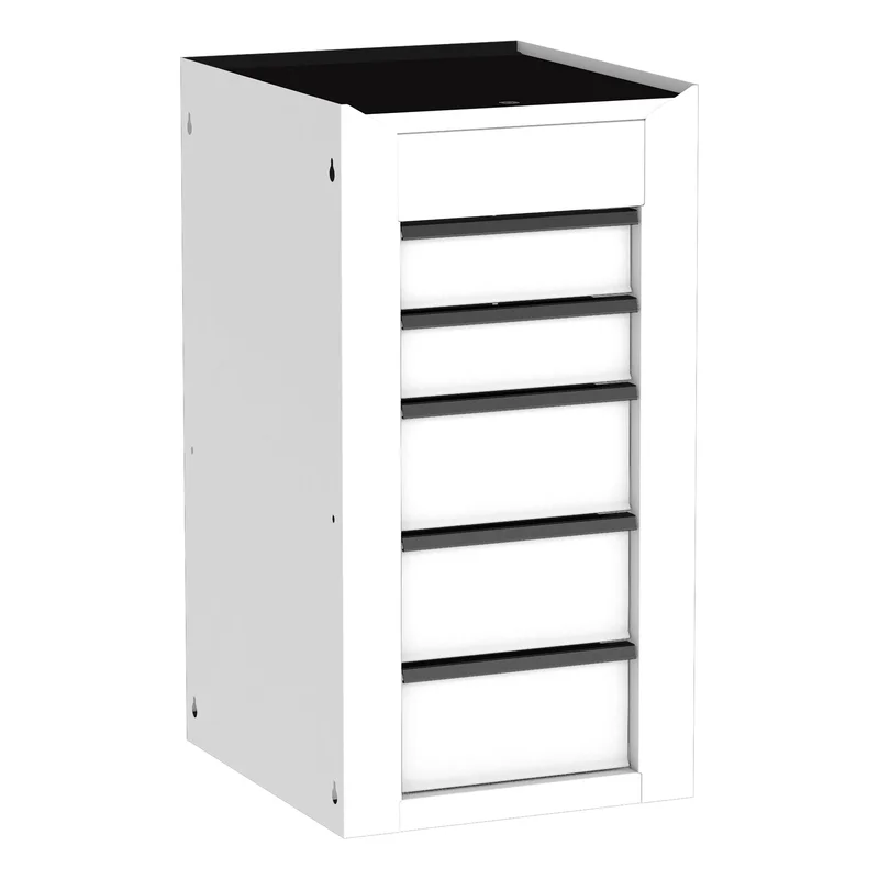 5-Drawer Side Box for UC3720 (MB199) Carts - Titanium White