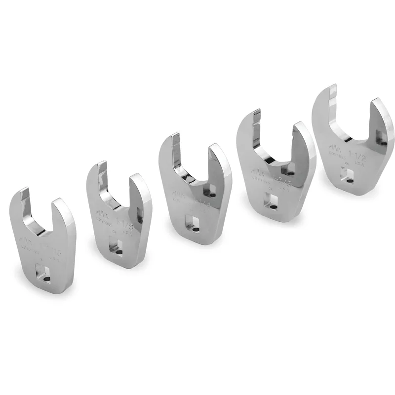 5-PC. 1/2 Drive SAE Open End Crowfoot Wrench Set