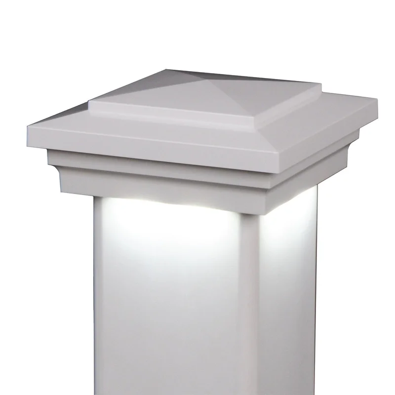 5" x 5" Cape May Downward Low Voltage LED Light Post Cap (Box of 6) White