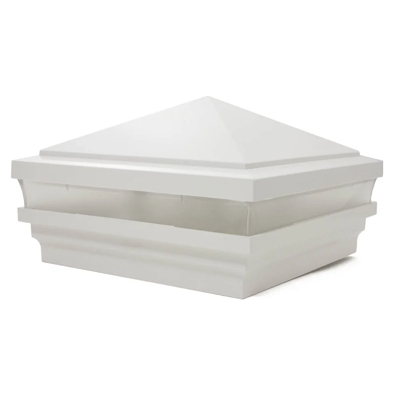 5" x 5" Haven Low Voltage Light Post Cap (Box of 6) White