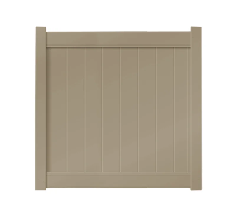 5' x 5' Khaki Single Swing Vinyl Gate