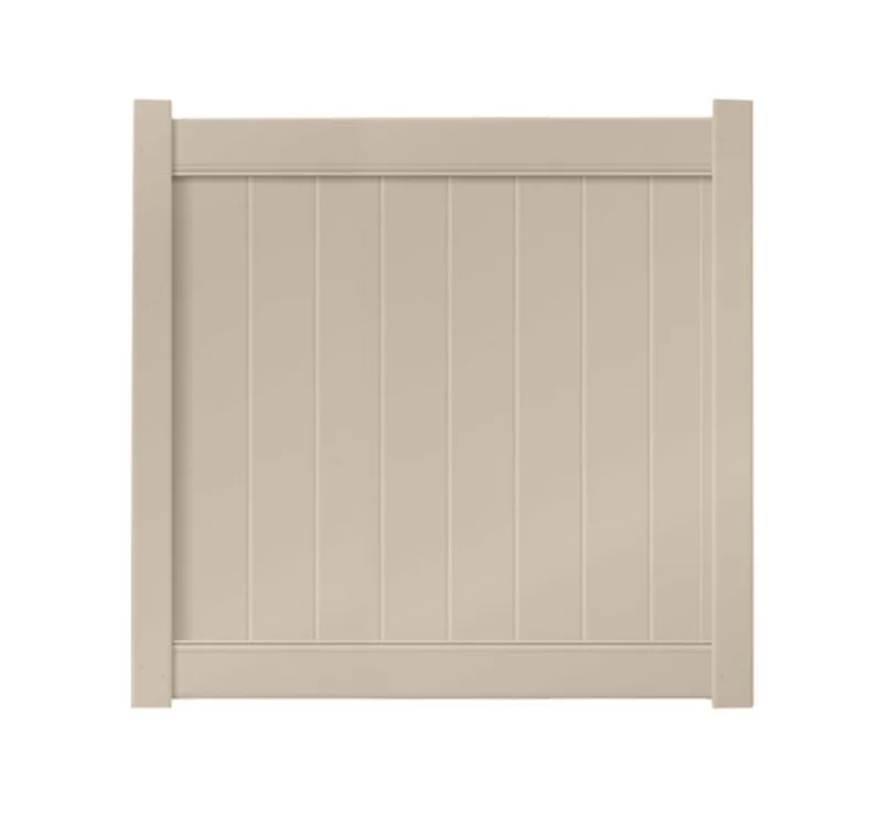 5' x 5' Sandstone Single Swing Vinyl Gate For Vinyl Fences