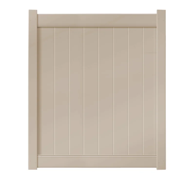 5 x 6 Sandstone Single Swing Vinyl Gate