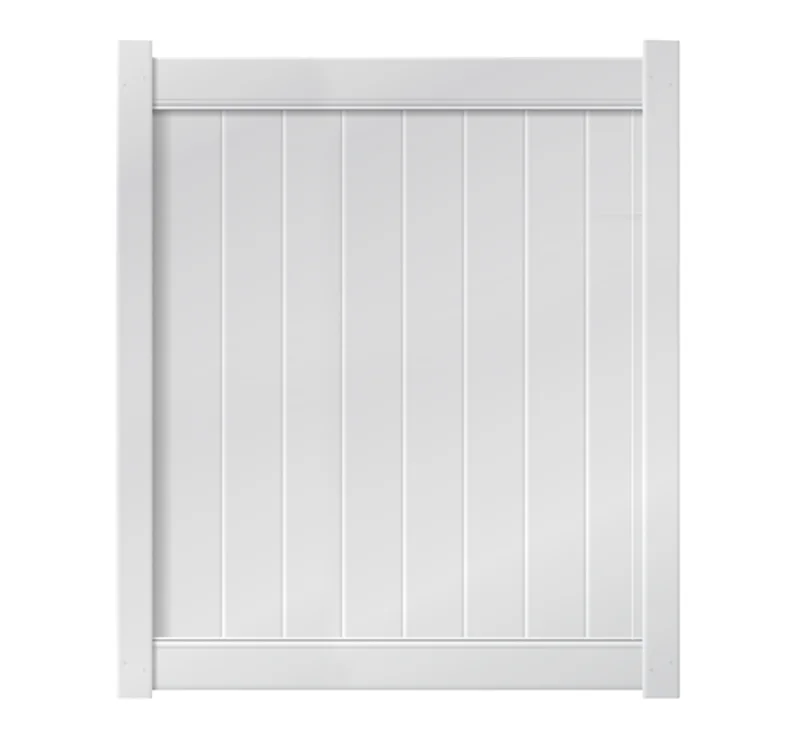 5 x 6 White Single Swing Vinyl Gate