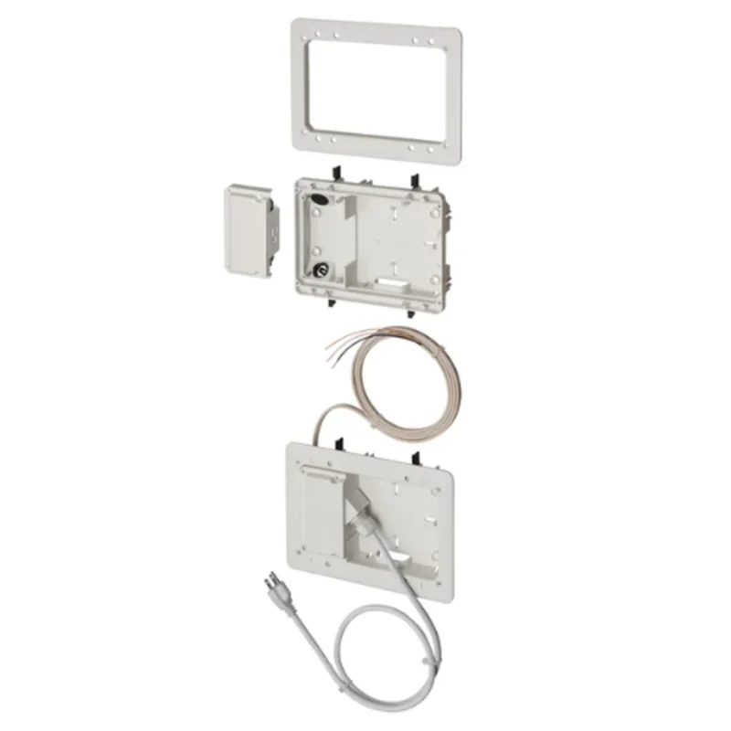 5 x 8 Recessed Combination TV Box Kit Trim Plate for Power and Low Voltage Connections TVL2508K