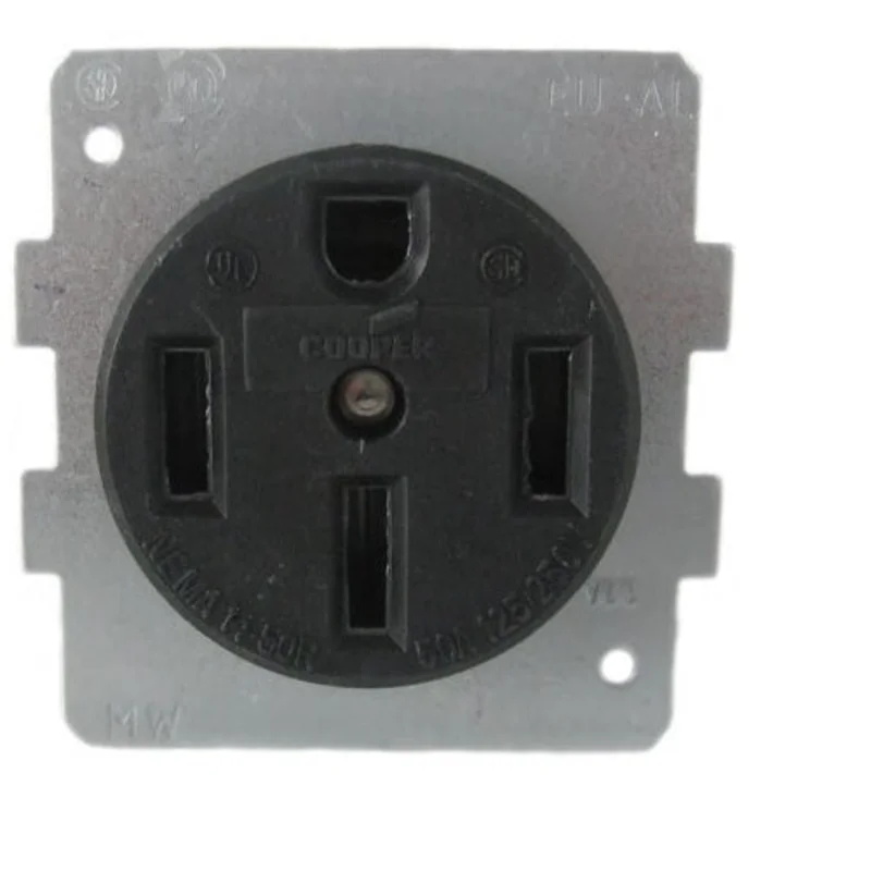 50 Amp 3-Pole 4-Wire 120/240 Volt NEMA 14-50R RV Receptacle BR54U