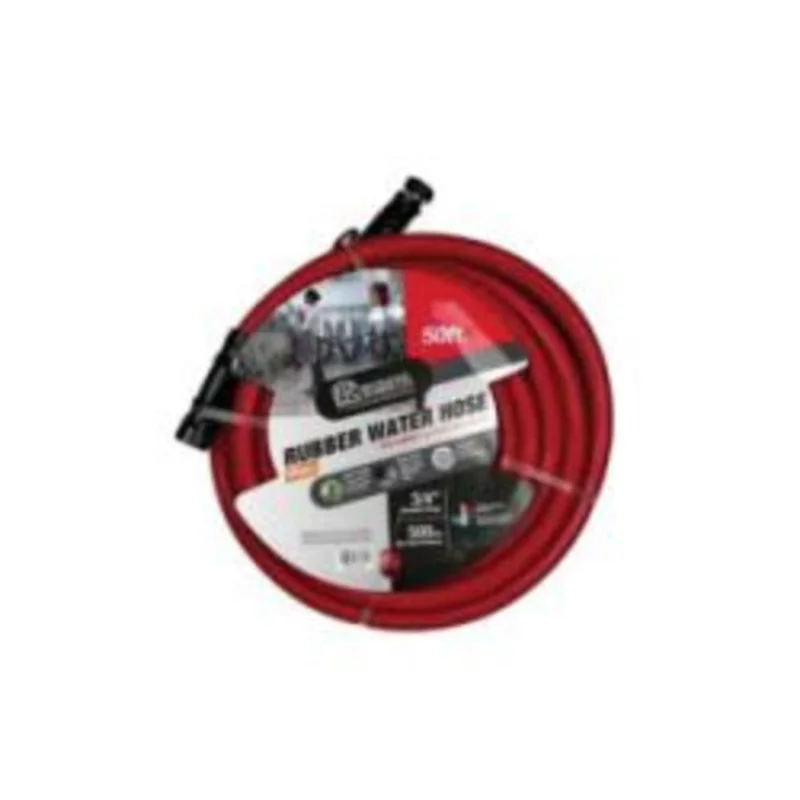 50 Feet Length Red Rubber Tube Water Hose With Fittings AVAWR-075-150GH50