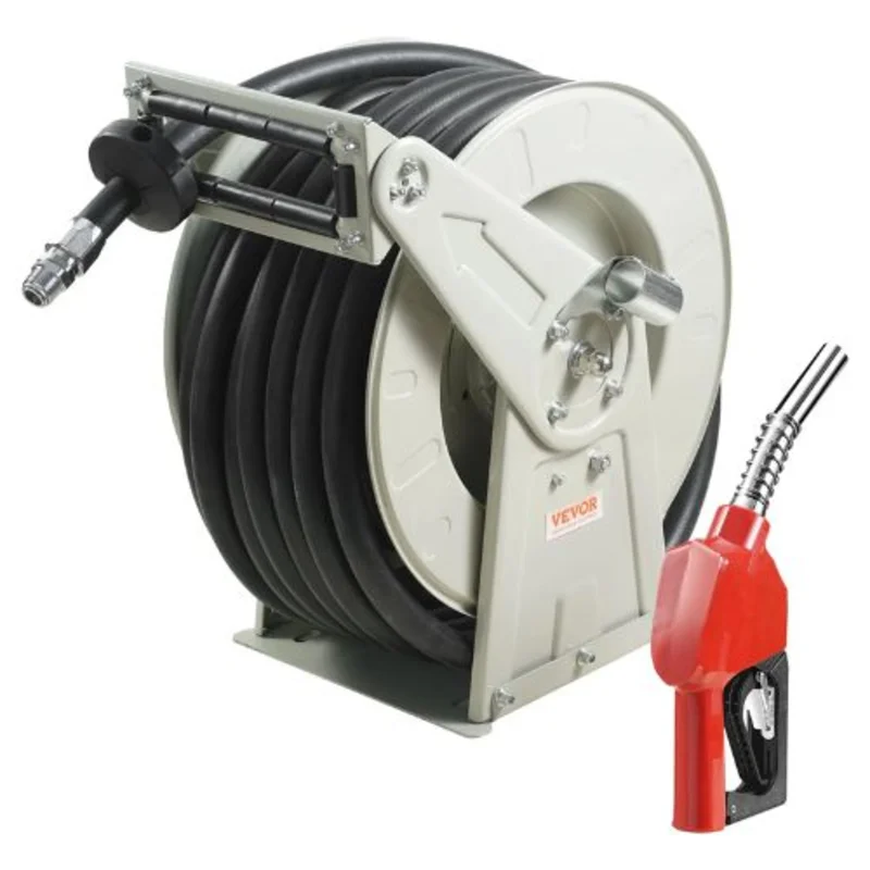 50 ft Fuel Hose Reel for Aircraft Ship Vehicle Tank Truck