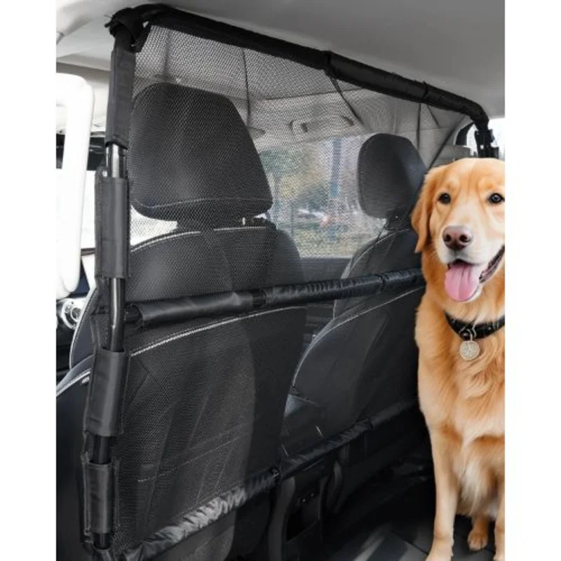 50 X 32 Inch Metal Adjustable Vehicle Pet Barrier Universal-Fit Car Divider for Car SZJJGW01M