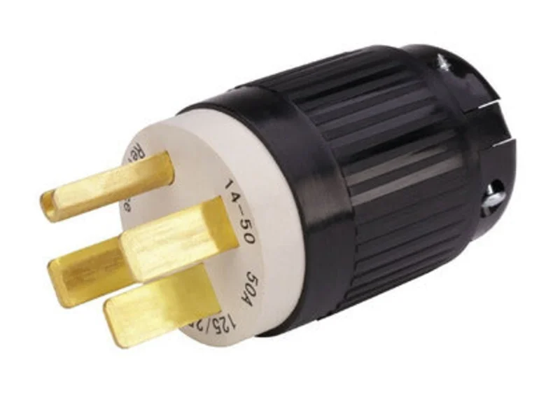 50A 240V NEMA 14-50P Straight Blade Male Plug 1450P